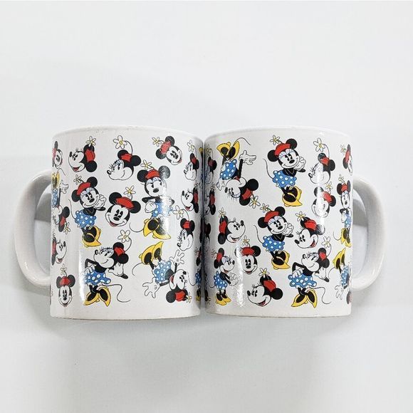 Set of Two, Vintage Disney Mugs, Minnie Mouse Mug Set - Picture 2 of 7